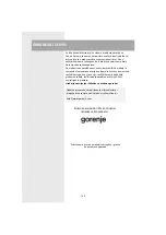 Preview for 124 page of Gorenje 738290 Instruction Manual