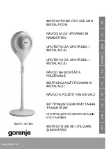 Preview for 1 page of Gorenje AIR 360L Instructions For Use And Instalation