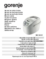 Gorenje BM 900 W Instruction Manual preview