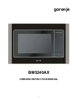 Gorenje BM5240AX Owner'S Instruction Manual предпросмотр