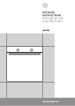 Предварительный просмотр 1 страницы Gorenje BO647A10XG Detailed Instructions For Use