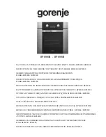 Preview for 1 page of Gorenje BP8990E Instructions For Use Manual