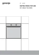 Gorenje BPS6737E14X Instructions For Use Manual preview