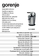 Gorenje CJ100HE Instruction Manual preview