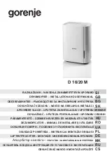 Gorenje D 16M Installation And User Manual preview