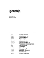 Preview for 1 page of Gorenje DFGA9575BX Instructions For Use Manual