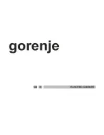 Предварительный просмотр 1 страницы Gorenje E 52108 A User Manual