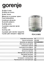 Preview for 1 page of Gorenje FDK 20 MG Instruction Manual