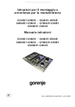 Preview for 1 page of Gorenje G34AX1-236650 Instructions For The Installation And Advice For The Maintenance