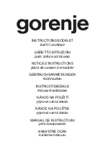 Preview for 1 page of Gorenje G641AX1 Instruction Booklet