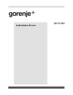 Gorenje GDF67088 Instructions For Use Manual preview