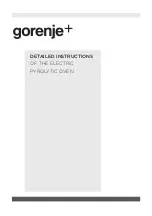 Preview for 1 page of Gorenje GP527X Detailed Instructions