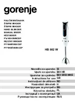 Preview for 1 page of Gorenje HB 802 W Instructions For Use Manual