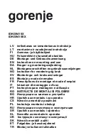 Preview for 1 page of Gorenje IDKG9415EX Instruction On Mounting And Use Manual