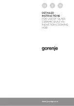 Gorenje IT841BSC Detailed Instructions For Use предпросмотр