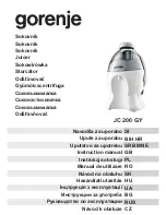 Gorenje JC 200 GY Instruction Manual предпросмотр