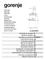 Gorenje JC4800VWY Instruction Manual preview