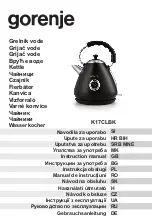 Preview for 1 page of Gorenje K17CLBK Instruction Manual