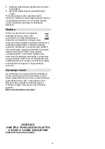 Предварительный просмотр 8 страницы Gorenje K17EH Instruction Manual