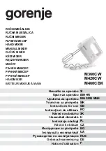 Preview for 1 page of Gorenje M360CW Instructions For Use Manual