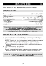 Preview for 47 page of Gorenje MO 17 MS Instruction Manual