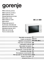 Gorenje MO 20 MW Instruction Manual preview