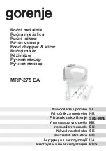 Preview for 1 page of Gorenje MRP-275 EA Instruction Manuals