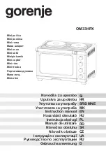 Предварительный просмотр 1 страницы Gorenje OM33HPX Instruction Manual