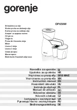 Preview for 1 page of Gorenje OP650W Instruction Manual