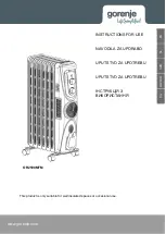 Gorenje OR2500MFM Instructions For Use Manual предпросмотр