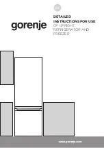 Gorenje RK4172ANW Detailed Instructions For Use предпросмотр