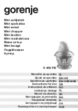 Preview for 1 page of Gorenje S 400 PB Instructions For Use Manual