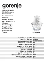 Gorenje S 400 W Instructions For Use Manual preview