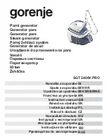 Gorenje SGT 2400V PRO Instruction Manual preview