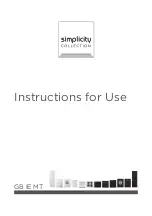 Preview for 1 page of Gorenje simplicity BO71SY2B Instructions For Use Manual