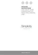 Предварительный просмотр 1 страницы Gorenje Simplicity IT643SYB Detailed Instructions For Use