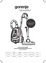 Gorenje SUPRA POWER VC2102BCYIV Instruction Manual preview