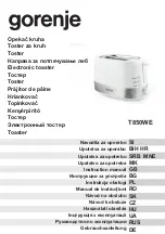 Preview for 1 page of Gorenje T850WE Instruction Manual