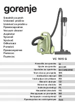 Preview for 1 page of Gorenje VC 1615 G Instruction Manual