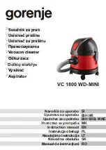 Gorenje VC 1800 WD-MINI Instruction Manual preview