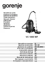 Gorenje VC 1800 WF Instruction Manual preview