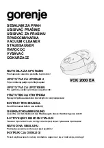 Preview for 1 page of Gorenje VCK2000EA Instruction Manual