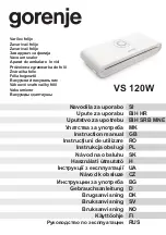 Gorenje VS 120W Instruction Manual preview