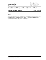 Preview for 3 page of Gorenje WA63080 Servicing Instructions