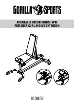 Preview for 1 page of gorilla sports 100858 Assembly And User'S Manual