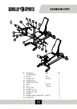 Preview for 11 page of gorilla sports 100858 Assembly And User'S Manual