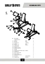 Preview for 12 page of gorilla sports 100858 Assembly And User'S Manual