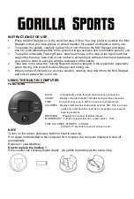 Preview for 6 page of gorilla sports Mini Stepper Usage And Maintenance Instructions