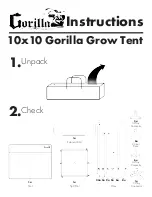 Preview for 1 page of Gorilla 10x10 Grow Tent Instructions Manual