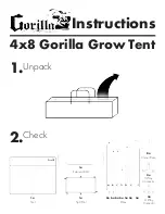 Preview for 1 page of Gorilla 4x8 Grow Tent Assembly Instructions Manual